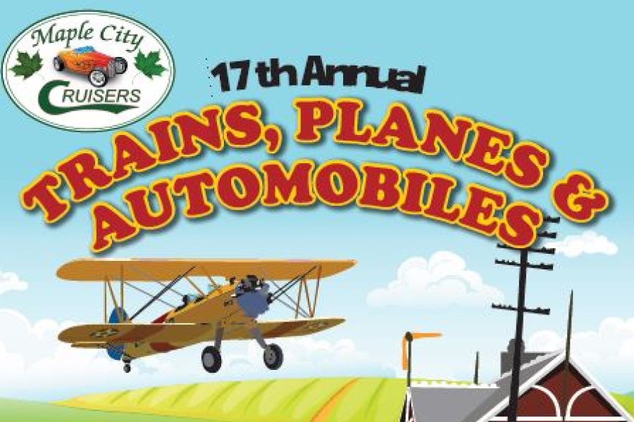 Flyer for Planes Trains and Automobiles Festival